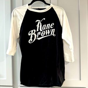 Kane Brown Used to Love You Sober Tour Shirt Baseball Style sz Small 3/4 Sleeve